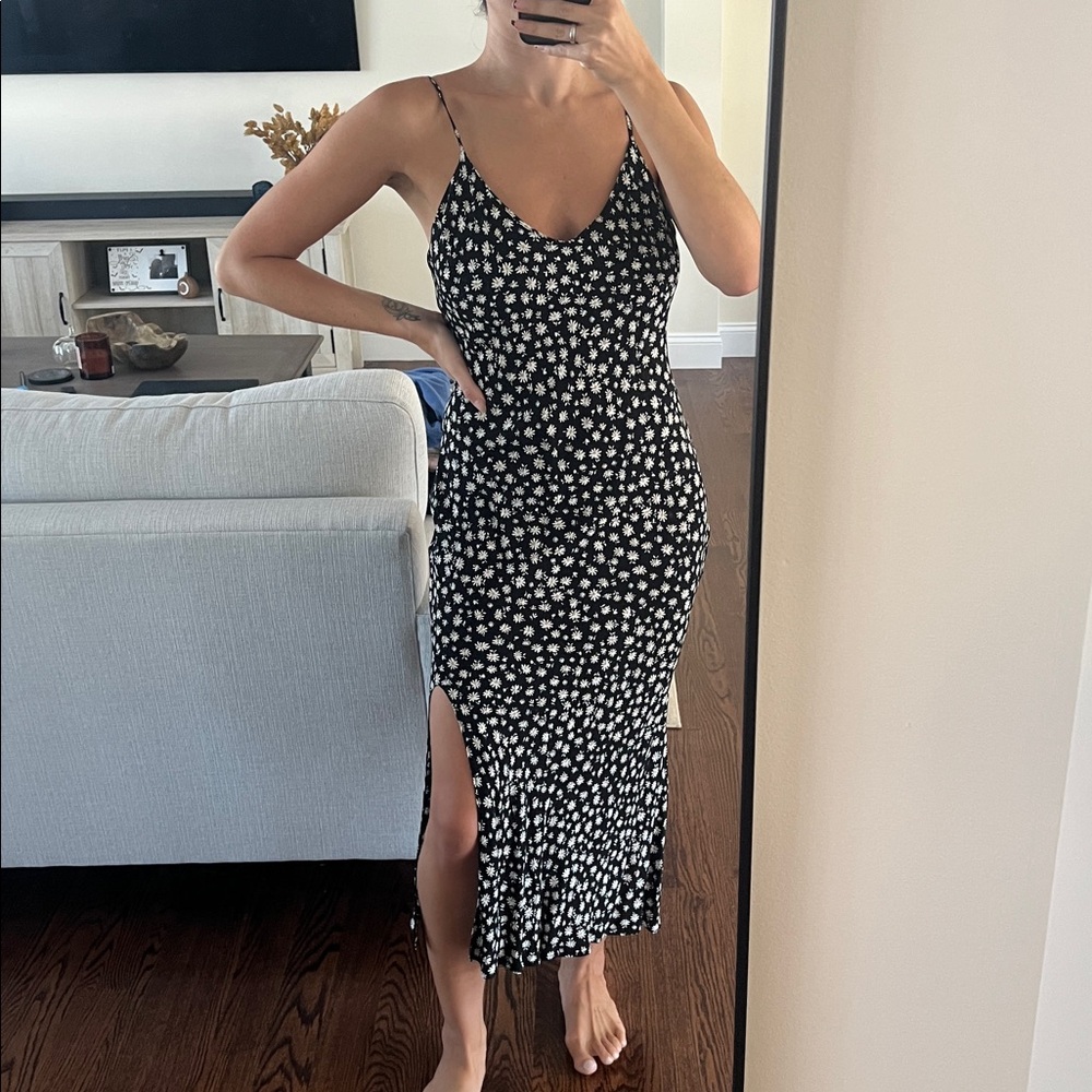 Daisy print maxi dress